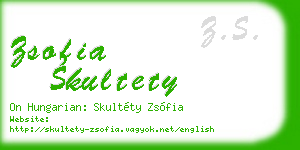zsofia skultety business card