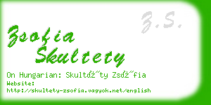 zsofia skultety business card